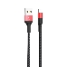 Кабель USB 2.0 hoco X26, AM/microBM, черно-красный, 1м