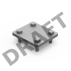 Соединитель полоса-полоса 25-40мм с разделит. пластиной 100х100мм ДКС NG3106