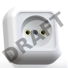 Розетка 1-м ОП Валентина 10А IP20 РА10-266 бел. Кунцево 7638