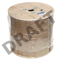 Кабель витая пара UTP 5bites EXPRESS US5525-305BE, бухта 305м, Cat.5E, 4 пары, Outdoor, одножильный, чистая медь, на деревянной катушке, 4X2X1/0.511, PVC+PE, BLACK