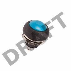Выключатель-кнопка  250V 1А (2с) OFF-(ON)  Б/Фикс  синяя  Micro  REXANT