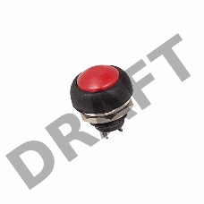 Выключатель-кнопка  250V 1А (2с) OFF-(ON)  Б/Фикс  красная  Micro  REXANT
