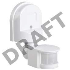 Детектор движения ДД 008 1100Вт угол обз. 180град. дальн. 12м IP44 бел. ИЭК LDD10-008-1100-001