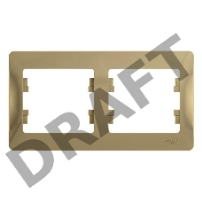 Рамка 2-м Glossa горизонт. титан SchE GSL000402