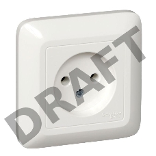 Розетка 1-м СП Прима 10А IP20 без заземл. бел. (опт. упак) SchE RS10-184-B