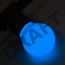 Лампа светодиодная d-45 3LED 1Вт шар E27 25лм 220В син. Neon-Night 405-113