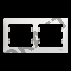 Рамка 2-м Glossa горизонт. бел. SchE GSL000102