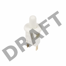 Выключатель-кнопка 250V 2.5А (2с) ON-(OFF)  Б/Фикс  белый (мебельная)  REXANT