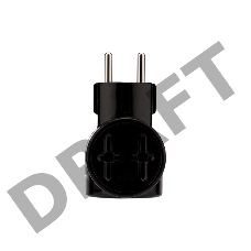 Тройник электрический РЕТРО 10 А без заземления черный (карболит) REXANT