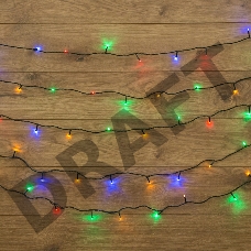Гирлянда «Твинкл-Лайт» 20 м, темно-зеленый ПВХ, 160 LED, цвет мультиколор