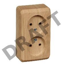 Розетка 2-м ОП Этюд Дача 16А IP20 без заземл. бук SchE PA16-005T