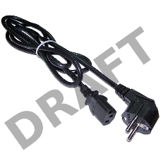 Шнур питания C13-Schuko, 3х0.75, 220В, 10А, черный, 3 метра