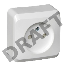 Розетка 1-м ОП Этюд 16А IP20 защ. шторки без заземл. бел. SchE PA16-002B