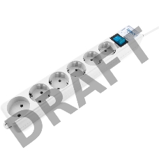 Фильтр-удлинитель Power Cube PRO, 1,9 м, LC контур, 16А/3,5кВт Surge protector Power Cube Pro 1,9 m, LC circuit, 6 outlets (white) 16A / 3,5kVt