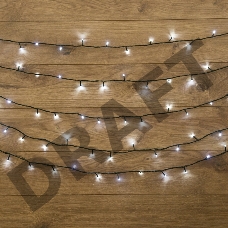 Гирлянда «Твинкл-Лайт» 20 м, темно-зеленый ПВХ, 160 LED, цвет белый