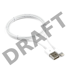 Кабель USB Cablexpert CC-USB-AP2MWP AM/Apple, для iPhone5/6 Lightning, 1м, белый, пакет