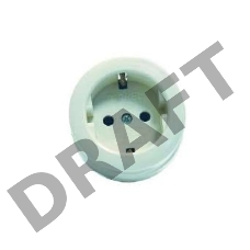 Розетка 1-м ОП 16А IP20 кругл. с заземл. Makel 16011