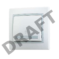 Выключатель 1-кл. СП Мира проходн. бел/сер. Lezard 701-0215-105