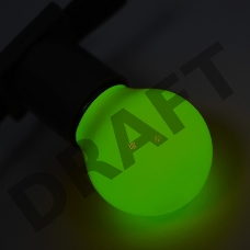 Лампа светодиодная d-45 3LED 1Вт шар E27 25лм 220В зел. Neon-Night 405-114