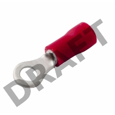 Наконечник кольцевой изолированный (НКИ ø 3.7 мм) 0.5-1.5 мм² (НКи 1.5-3.5) красный REXANT