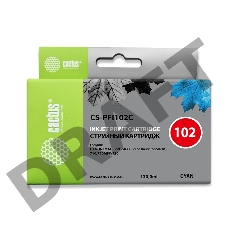 Картридж струйный Cactus CS-PFI102C синий (130мл) для Canon IP iPF500/iPF600/iPF700/ MFP M40/iPF765/LP17/LP24