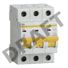 Выключатель автоматический модульный 3п C 40А 4.5кА ВА47-29 ИЭК MVA20-3-040-C