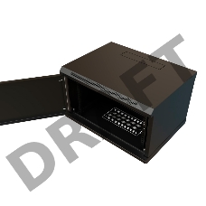 Шкаф коммутационный WRline (WR-TW-0945-SR-RAL9004) настенный 9U 600x450мм пер.дв.металл 2 бок.пан. 60кг черный 370мм 500мм IP20 сталь