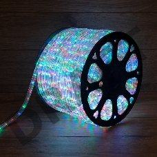 Дюралайт LED, свечение с динамикой (3W) - мульти (RYGB), 36 LED/м, бухта 100м