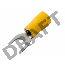 Наконечник вилочный изолированный 6.5 мм 4-6 мм ² (НВи 6.0-6 / НВи 5,5-6) желтый REXANT