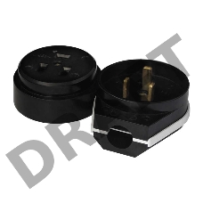 Разъем РШ-ВШ 32А 250В 2Р+РЕ откр. уст. черн. UNIVersal 1234