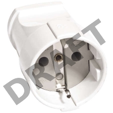 Штепсель с заземл. бел. 16А 250В (еврослот) UNIVersal А102