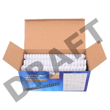 Пружины для переплета пластиковые Office Kit /  ? 25 мм / 220 листов  A4 / 50 шт в упаковке / белый.