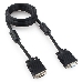 Кабель Gembird/Cablexpert CC-PPVGAX-6B, Кабель удлинитель VGA Premium , 15M/15F, 1.8м, чёрный, тройной экран, феррит.кольца  