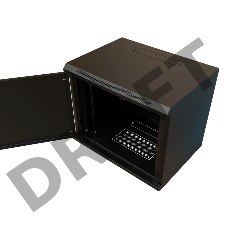 Шкаф коммутационный WRline (WR-TW-1566-SR-RAL9004) настенный 15U 600x600мм пер.дв.металл 2 бок.пан. 60кг черный 520мм 775мм IP20 сталь