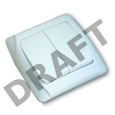 Выключатель 2-кл. СП Маргарита 10А IP20 бел. Universal М0023