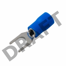 Наконечник вилочный изолированный 4.3 мм 1.5-2.5 мм² (НВи 2.5-4/НВи 2-4) синий REXANT