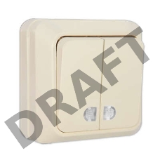 Выключатель 2-кл. ОП Олимп 10А IP20 с индик. беж. Universal Б-О0123