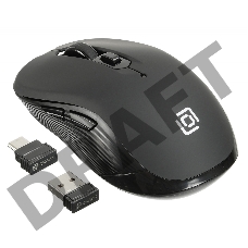 Мышь Oklick 610MWC черный оптическая (1600dpi) беспроводная USB (5but)