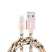 Кабель USB 2.0 hoco X2 текстильная оплетка, AM/Lightning M, золотой, 1м