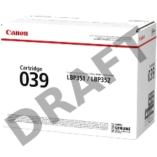 Тонер-картридж Canon Cartridge 039BK (0287C001) черный, 11000 стр., для LBP351x/352x