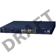 GS-4210-16P2S управляемый коммутатор IPv6/IPv4, 16-Port Managed 802.3at POE+ Gigabit Ethernet Switch + 2-Port 100/1000X SFP (220W)
