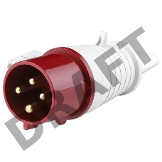 Вилка эл. каб. 32А 3P+E+N 380В тип. роз. 025 IP44 DEKraft 26006DEK