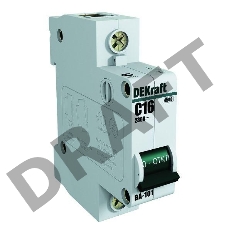 Выключатель автоматический модульный 1п C 3А 4.5кА ВА-101 DeKraft 11051DEK