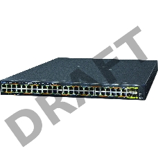 GS-4210-48P4S управляемый коммутатор IPv6/IPv4, 48-Port Managed 802.3at POE+ Gigabit Ethernet Switch + 4-Port 100/1000X SFP (440W)