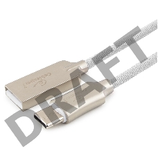 Кабель USB 2.0 Cablexpert CC-P-USBC02W-1.8M, AM/Type-C, серия Platinum, длина 1.8м, белый, блистер