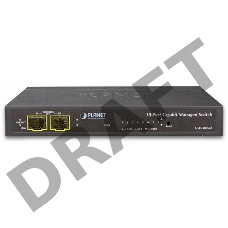 GSD-1002M управляемый коммутатор IPv4/IPv6 Managed 8-Port 10/100/1000Mbps + 2-Port 100/1000X SFP Gigabit Desktop Ethernet Switch (POE PD, External PWR)