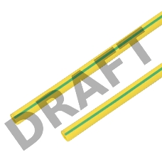 Термоусадочная трубка 25/12,5 мм, желто-зеленая, упаковка 10 шт. по 1 м PROconnect