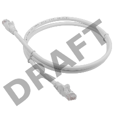 Патч-корд LANMASTER LSZH UTP кат.6, 0.5 м, серый