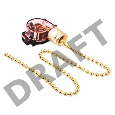 Выключатель для настенного светильника с цепочкой 270 мм «Gold» | 32-0102 | REXANT