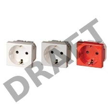 Розетка 1-м СП Viva 2мод. защ. шторки с заземл. сер. ДКС 45025
